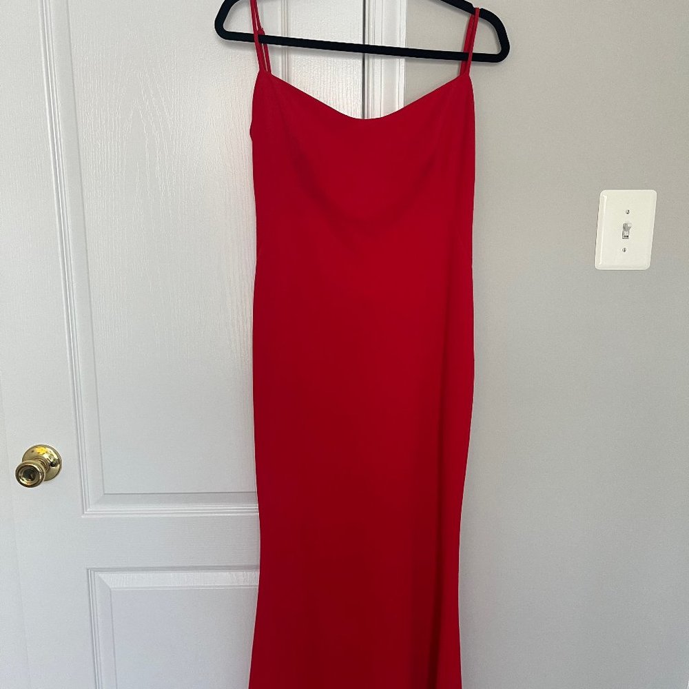 Sexy Red Open back long red dress perfect for Parties.
